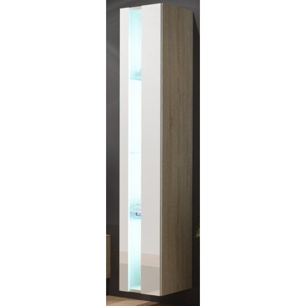 Cama Meble Regał VIGO NEW 180/40/30 dąb sonoma/biały połysk