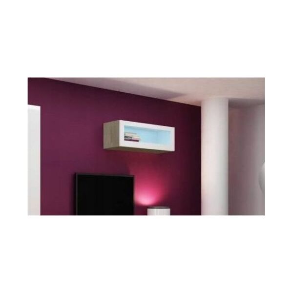 Cama Meble Witryna VIGO '90' szkło 90/35/32 sonoma/biały poł.