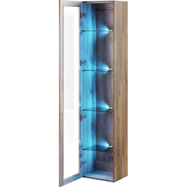 Cama Meble Witryna VIGO szkło'180' 180/40/30 dąb wotan