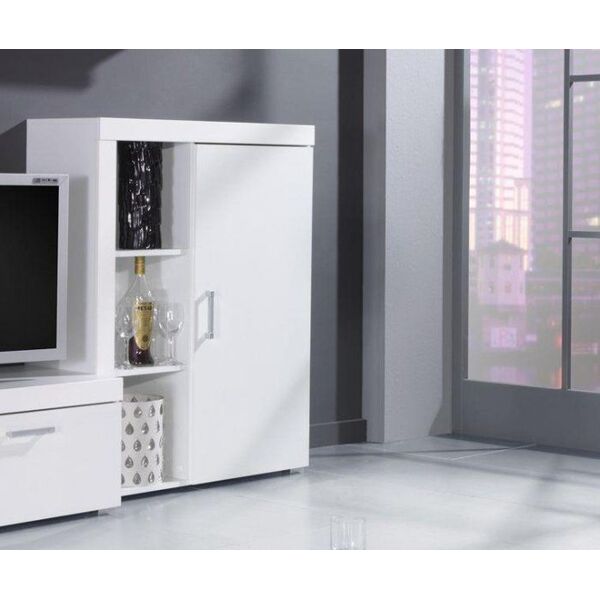 Cama Meble Regał SAMBA (Unit 3) biały/biały połysk