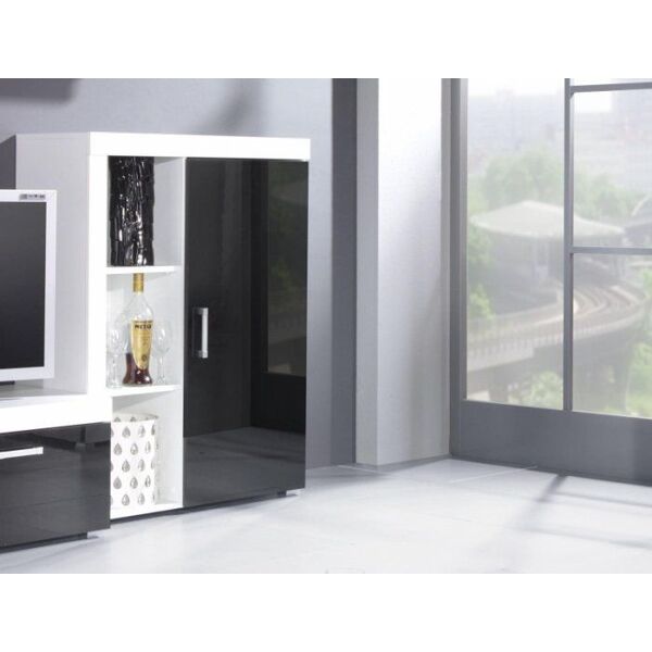 Cama Meble Regał SAMBA (Unit 3) biały/czarny połysk