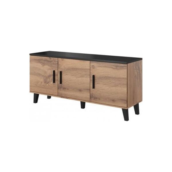 Cama Meble Komoda LOTTA 150 3D wotan + czarny mat