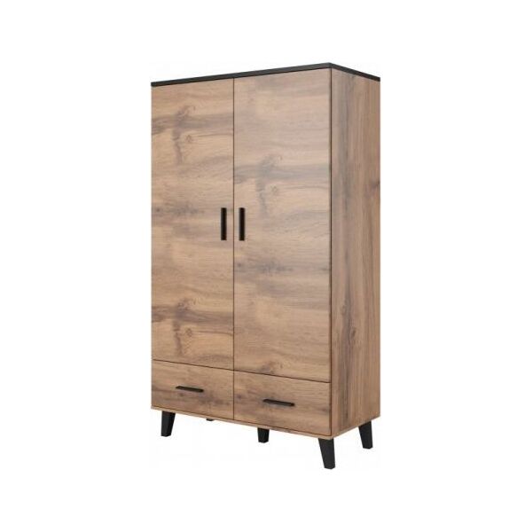 Cama Meble Szafa LOTTA 2D2S wotan + czarny mat