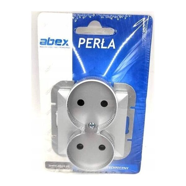 Abex Gniazdo wtyczkowe podwójne -PERŁA- p/t 2x2p 16A, 2