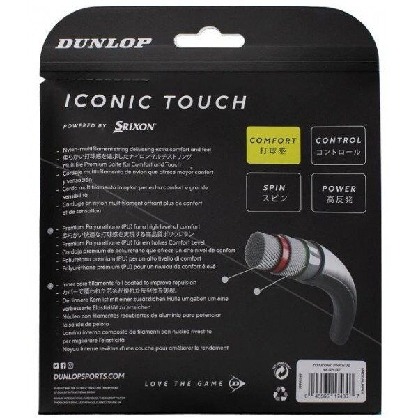 Dunlop Strings για ρακέτα τένις DUNLOP Iconic Touch 17G/1,30mm/12m Multifilament Natural 13858347 45566174307