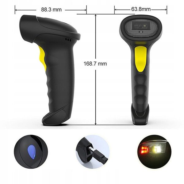 Αναγνώστης γραμμωτών κωδίκων και QR | 1D 2D | USB | Bluetooth