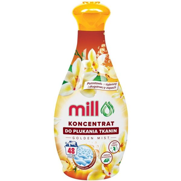 MILL Συμπυκνωμένο μαλακτικό GOLDEN MIST 1,3L 48 πλύσεις (συσκ. 9 τεμ.)