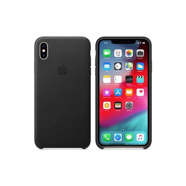 Apple iPhone XS Max Leather Case czarny