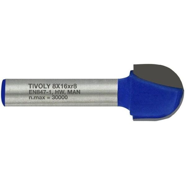 Κόπτης αυλακώσεων ακτίνας 16x8 mm, στέλεχος 8mm
