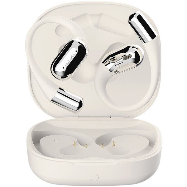 Ακουστικά Bluetooth Open-Ear 4smarts SkyBuds AI Screen, μπεζ
