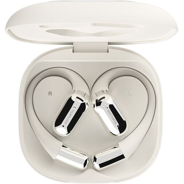 Ακουστικά Bluetooth Open-Ear 4smarts SkyBuds AI Screen, μπεζ