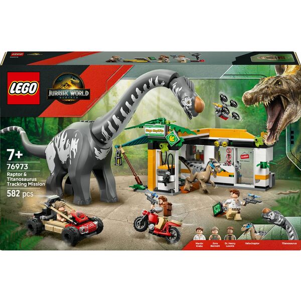 LEGO Jurassic World 76973 Στα Ίχνη του Ράπτορα και Τιτανοσαύρου