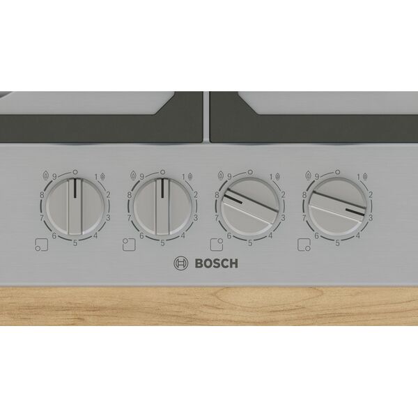 Bosch Serie 6 PCP6A5I90 płyta kuchenna Stal nierdzewna Wbudowany 58 cm Gaz 4 stref(y)