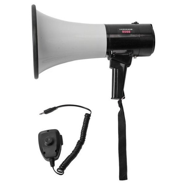 Μεγαφωνική Συσκευή Nedis 1500m Εγγραφή 120dB Μαύρο/Λευκό/Κατεστραμμένη συσκευασία