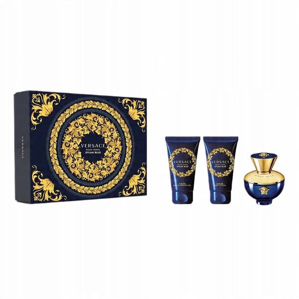 SET VERSACE Dylan Blue Pour Femme EDP spray 50ml + SHOWER GEL 50ml + BODY LOTION 50ml