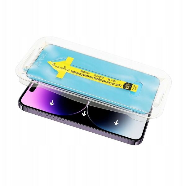 5D Full Glue Tempered Glass - do iPhone 15 czarny + aplikator