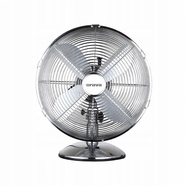 Orava SF-100 X επιτραπέζιος ταλαντευόμενος ανεμιστήρας, 3 επίπεδα ταχύτητας, ταλάντωση δεξιά και αριστερά, ασημί