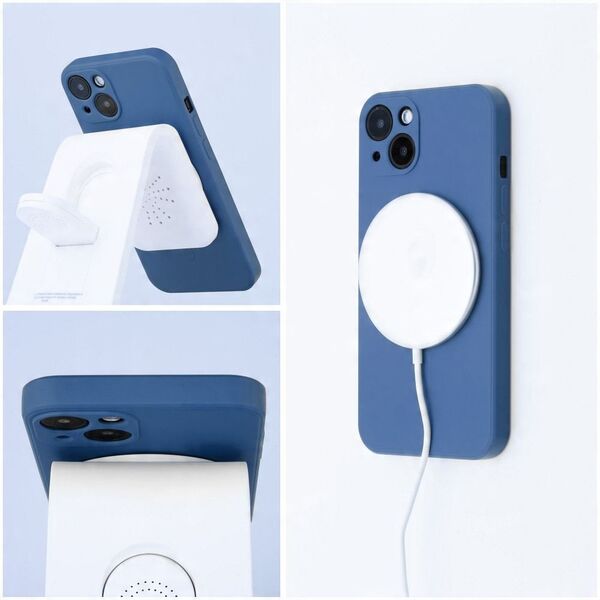 Futerał SILICONE MAG COVER kompatybilny z MagSafe do IPHONE 16 Plus niebieski