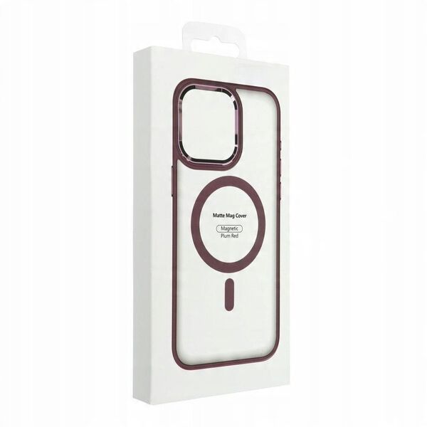 Futerał MATTE MAG COVER kompatybilny z MagSafe do SAMSUNG S25 czerwony