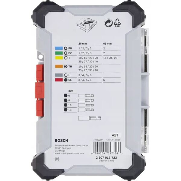 Σετ άκρων βιδώματος 43 τεμαχίων BOSCH