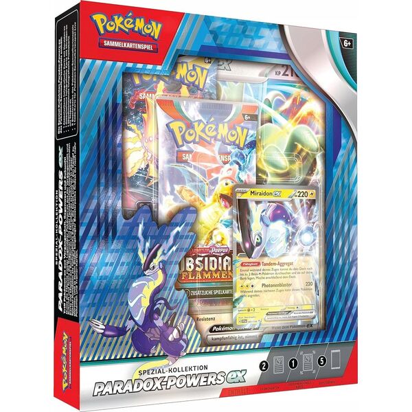 Pokémon Συλλεκτικό Παιχνίδι Καρτών: Ειδική Συλλογή Paradox-Powers-ex – (2 διπλές σπάνιες ολογραφικές κάρτες, 1 υπερμεγέθης κάρτα & 5 πακέτα ενίσχυσης)