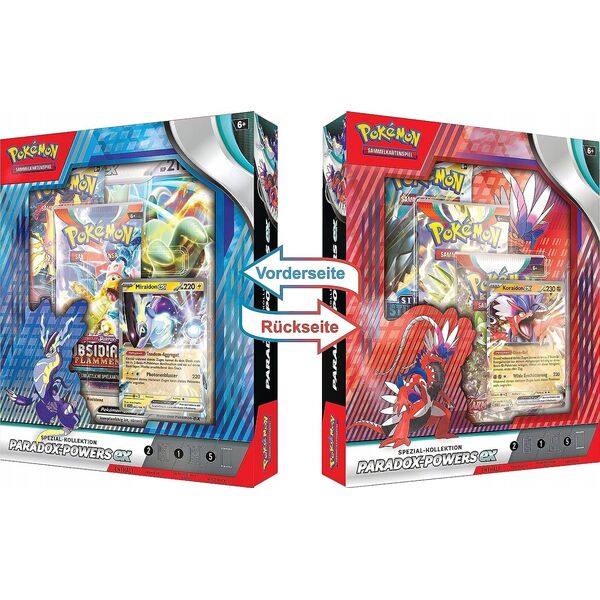Pokémon Συλλεκτικό Παιχνίδι Καρτών: Ειδική Συλλογή Paradox-Powers-ex – (2 διπλές σπάνιες ολογραφικές κάρτες, 1 υπερμεγέθης κάρτα & 5 πακέτα ενίσχυσης)