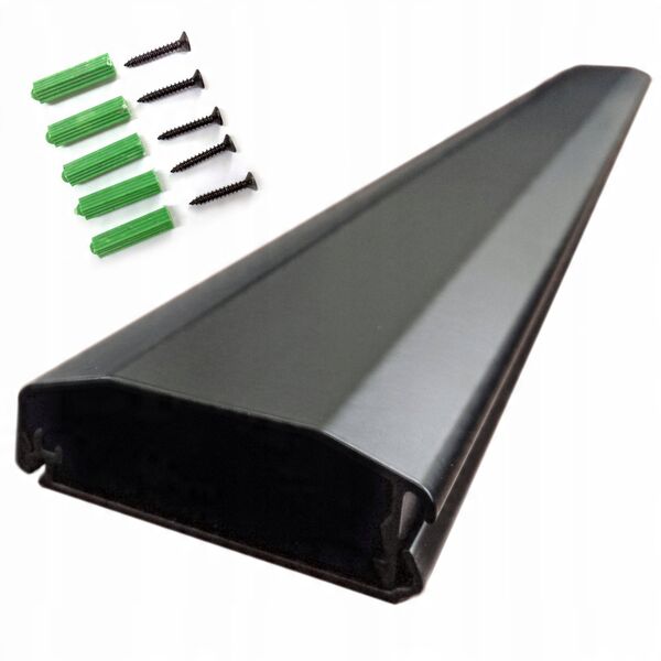Μάσκα110-B - aluminiowa maskownica kabli z systemem click-lock dł. 110 cm
