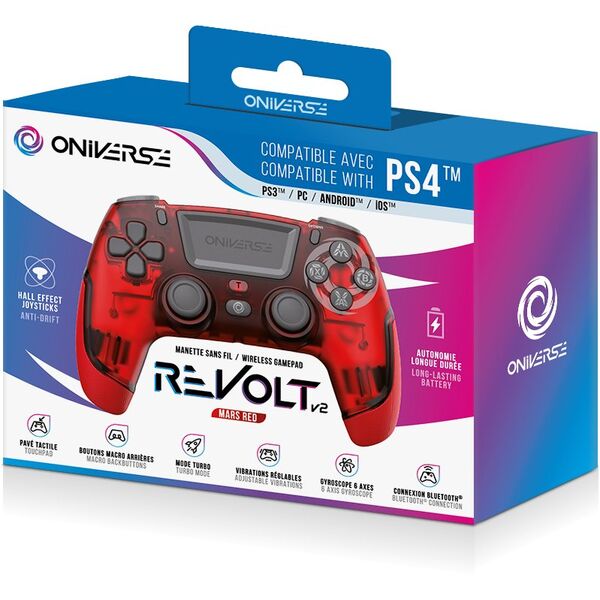 Ασύρματο χειριστήριο παιχνιδιών Oniverse Revolt v2, Mars Red, PS4