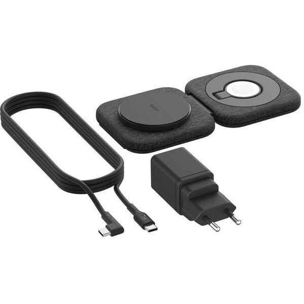 Belkin BOOST PRO 2-in-1 Qi2 15W μαγνητικός φορτιστής για το δρόμο WIZ026vfBK