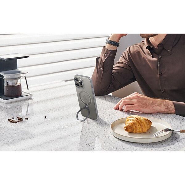 Θήκη Torras Ostand Spin για iPhone 16 ProMax (Γκρι)