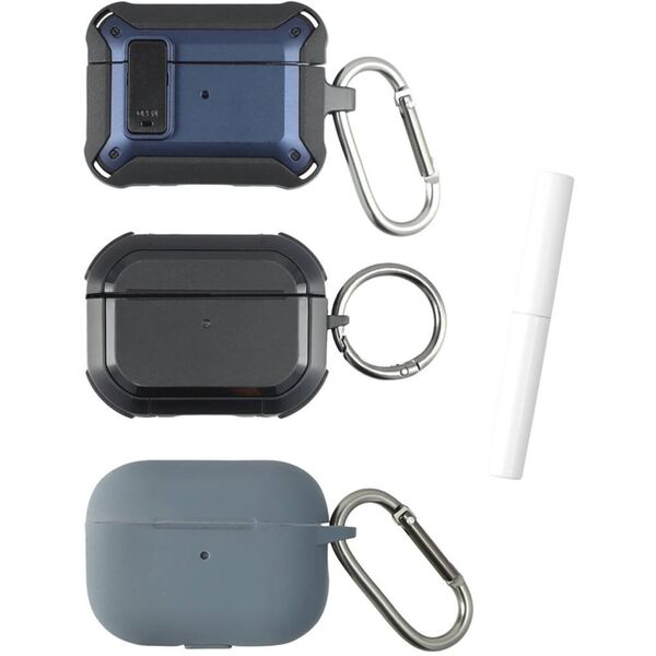 Σετ Θήκης 4smarts Alpha AirPods Pro 2.3er Set μπλε.γκρι.μαύρο