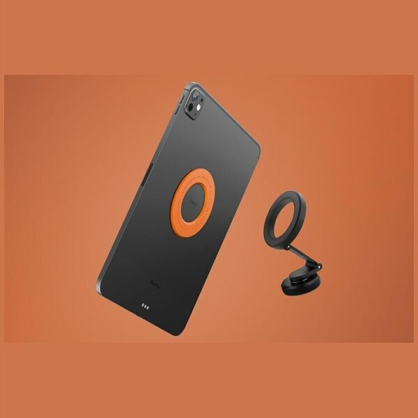 Μαγνητική βάση UNIQ SnapMount αυτοκόλλητη πορτοκαλί/ανθρακί