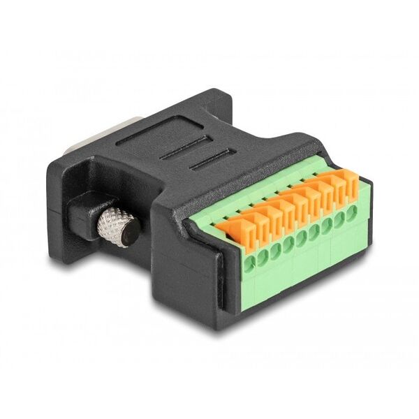 Προσαρμογέας DELOCK D-Sub 9 St > Terminalblock με κουμπί πίεσης