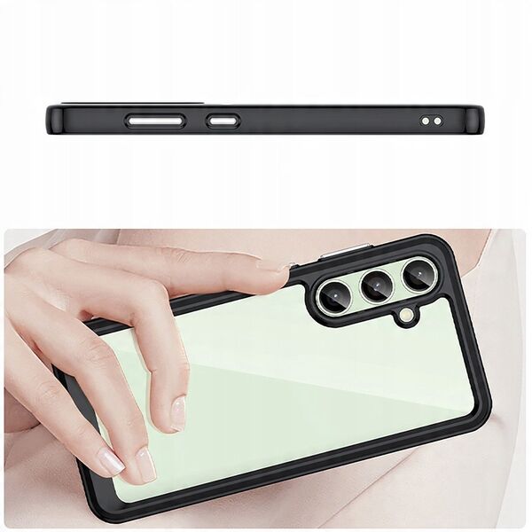 Etui silikonowe Outer Space Case z żelową ramką do Samsung Galaxy S24 FE - czarne