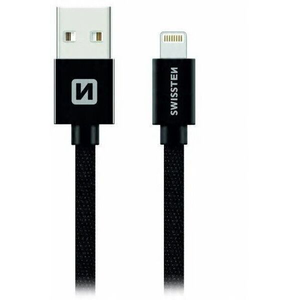 Swissten Textile Fast Charge 3A Lightning Data and Charging Cable 2m