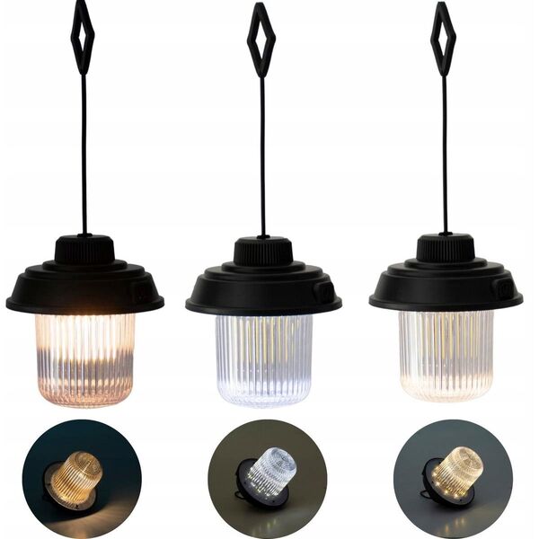LATARKA LAMPA CAMPING USB 3 RODZAJE ŚWIATŁA REDCLIFFS CZARNY