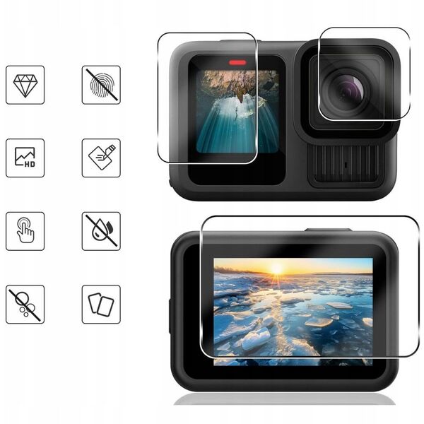 TEMPERED GLASS TECH-PROTECT GLASS FIT+ 2-SET GOPRO HERO 13 CLEAR
