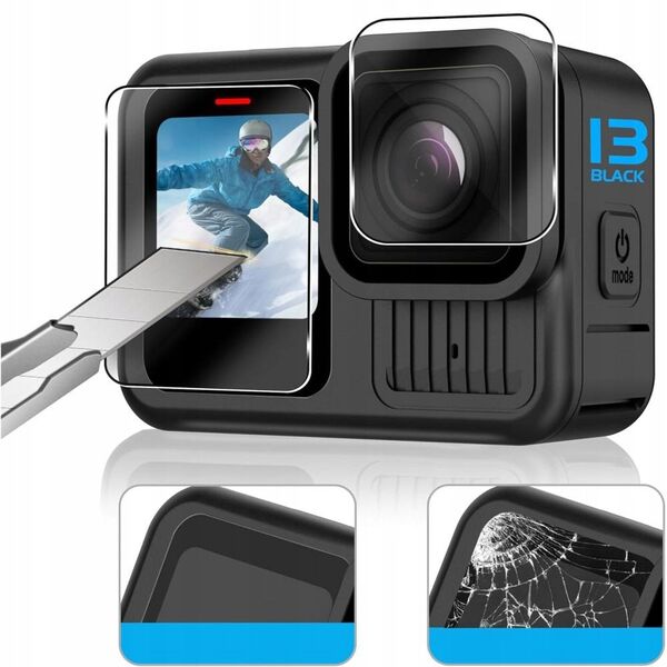 TEMPERED GLASS TECH-PROTECT GLASS FIT+ 2-SET GOPRO HERO 13 CLEAR
