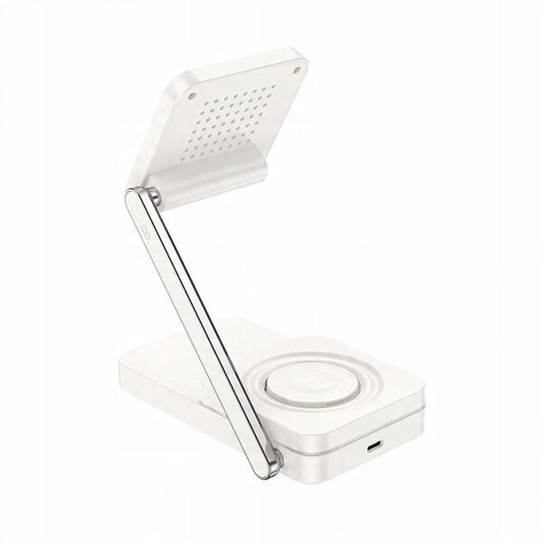 EOL HOCO ασύρματος φορτιστής 3 σε 1 συμβατός με MagSafe 15W CQ10 γαλακτώδες λευκό