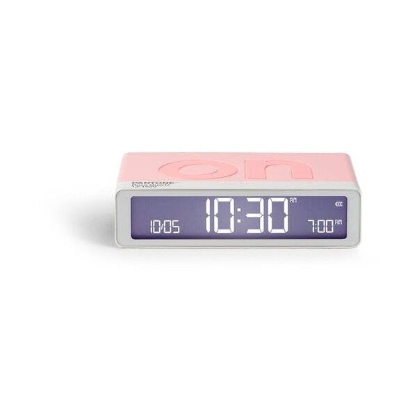 Double-sided alarm clock Lexon Flip Classic X Pantone light pink