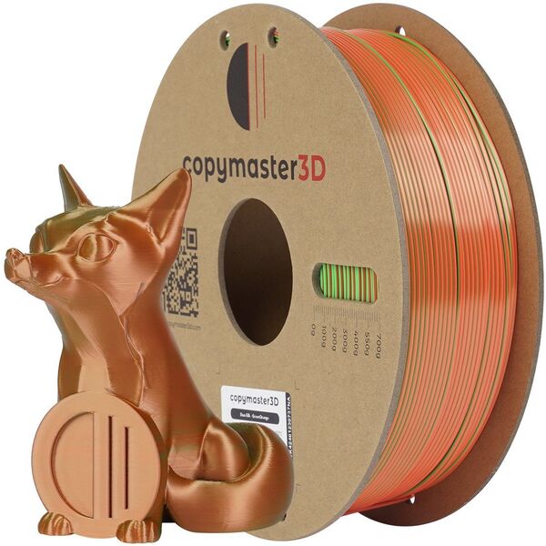 Νήμα Copymaster3D Duo-Silk για εκτυπωτή 3D, 1.75 mm, πράσινο/πορτοκαλί