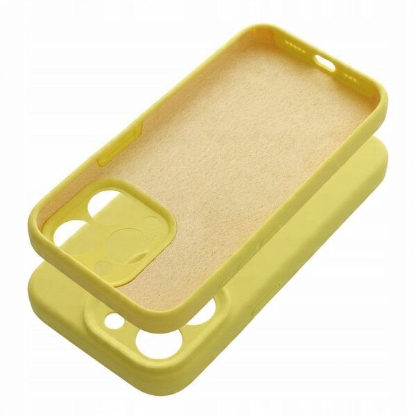 Futerał SILICONE 2mm do IPHONE 16 żółty