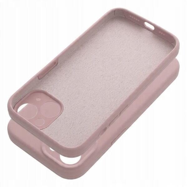 Futerał SILICONE 2mm do IPHONE 15 pudrowy róż