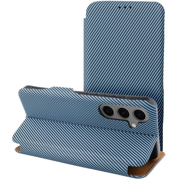 Kabura FOLIO Side Magnet kompatybilny z S-PEN do SAMSUNG S24 ULTRA niebieski