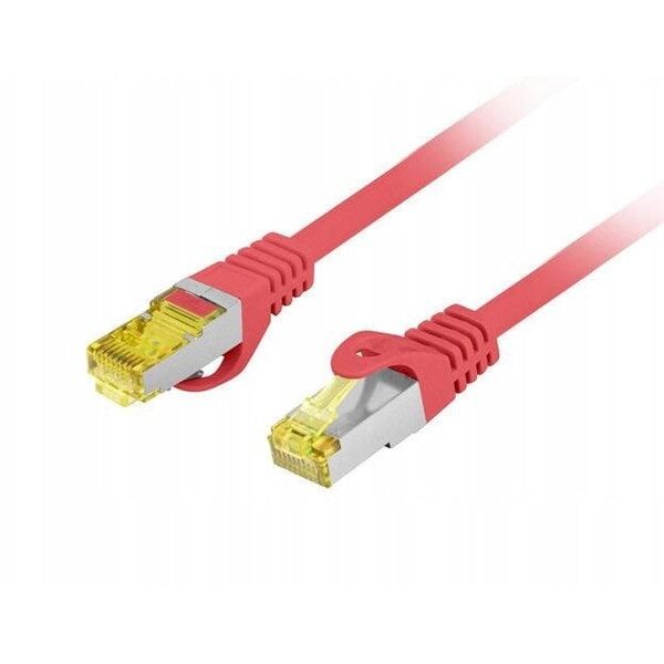 PATCHCORD KAT.6A S/FTP LSZH CU 10M CZERWONY FLUKE PASSED LANBERG