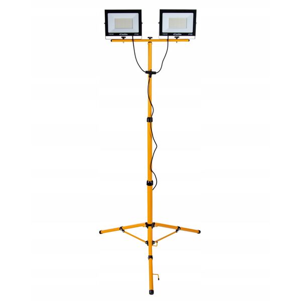 Προβολέας LED 2x100W με τηλεσκοπικό τρίποδο κατασκευής και καλώδιο – ψυχρό λευκό 6500K (1)