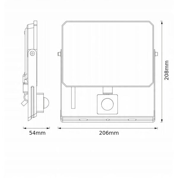 LED προβολέας OSRAM LUX, IP65, 50W, 4000K, 4500lm, με αισθητήρα κίνησης, μαύρο