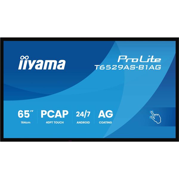 IIYAMA T6529AS-B1AG 165,1εκ 65ίντσες All-In-One Διαδραστική Οθόνη 3840x2160 4K UHD 4GB RAM 32GB Αποθήκευση Android 14 2xHDMI+USB-C