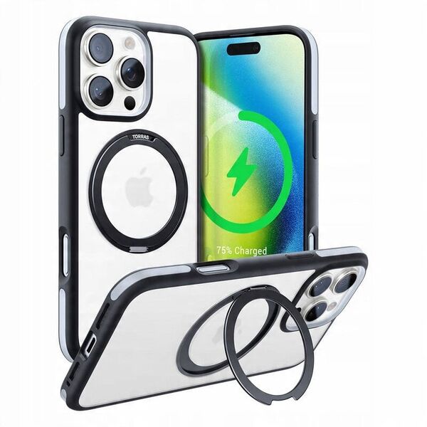 Θήκη Torras Ostand R Fusion για iPhone 16 Pro (Μαύρο)