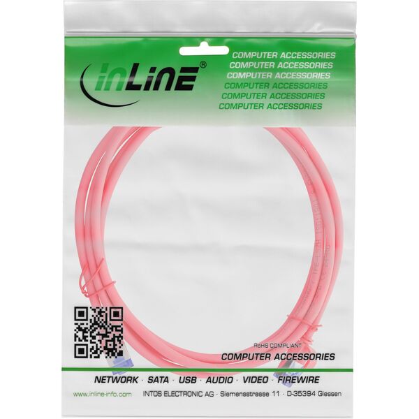InLine® Καλώδιο Patch Slim, Cat.6A, S/FTP, TPE (LSZH) εύκαμπτο, PoE, κόκκινο, 5m